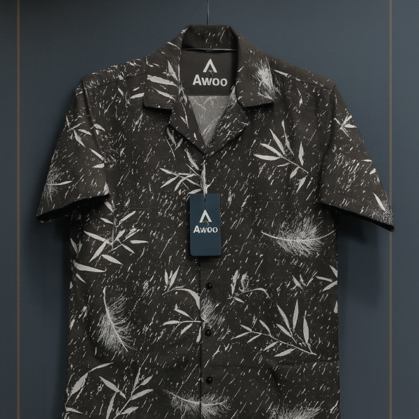 Trendy Drop Shulder Quban Colar AC Cotton Shirt