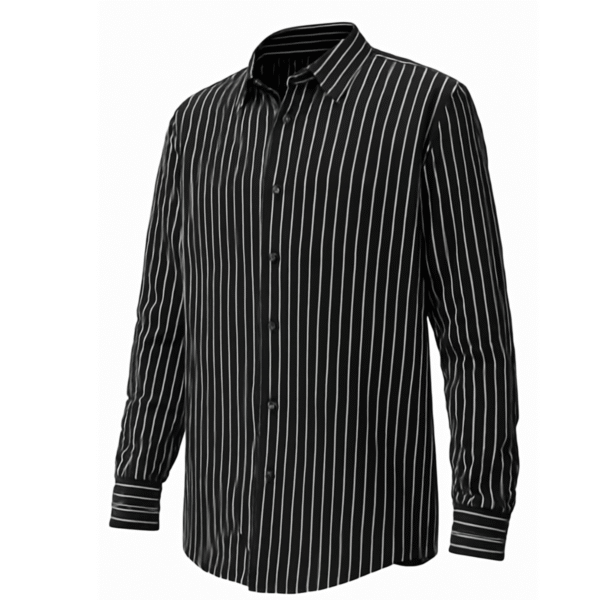 Black & White Koreain Strip Check Shirt