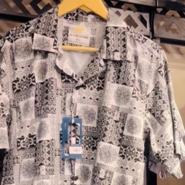 AC Cotton Half Sleeve Cuban Collar Shirt