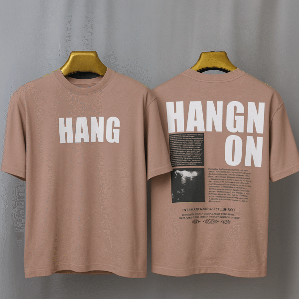 BROWNISH PEACH HANG DROP SOULDER