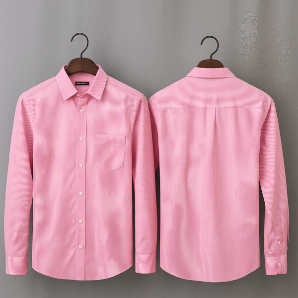 PINK WITH WHITE STRIP FULL SLEEVE SHIRT