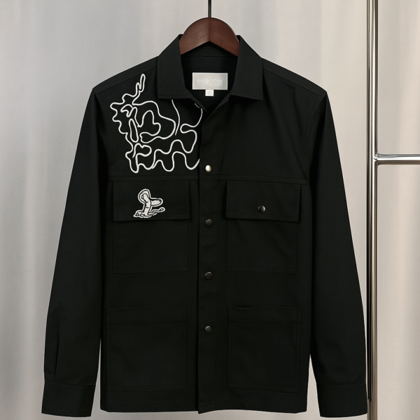 BLACK TWO POCKET FULL SLEEVE SHIRT