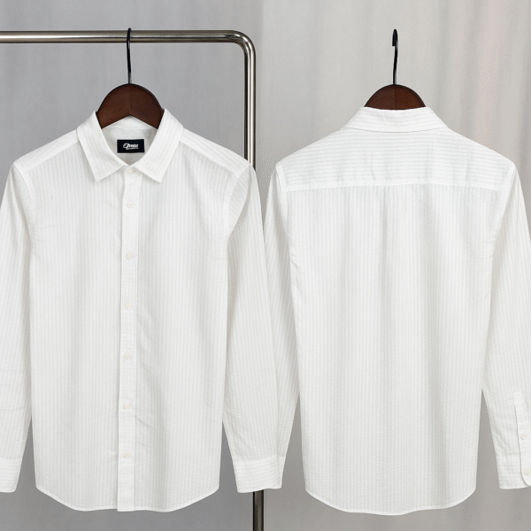 SOLID WHITE FULL SLEEVE SHIRT