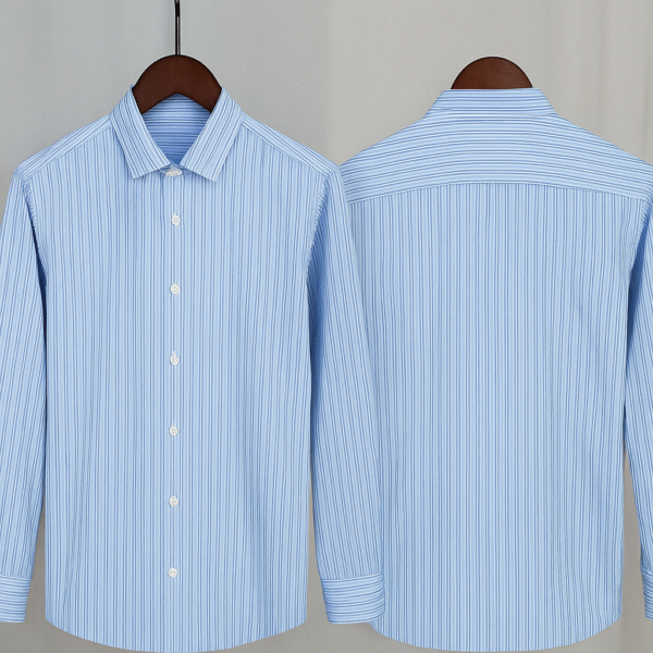 SKY BLUE & WHITE STRIP FULL SLEEVE SHIRT
