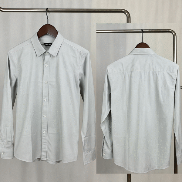 WHITEISH ASH SMALL CHECK FULL SLEEVE SHIRT